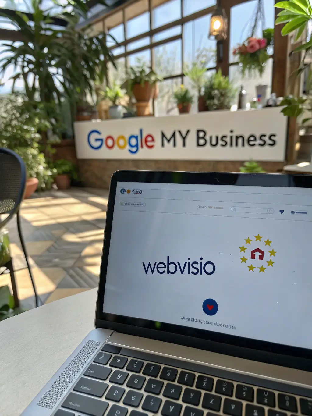 A screenshot of a Google My Business profile being optimized, showing improved rankings and customer engagement metrics for a local business in Los Angeles.