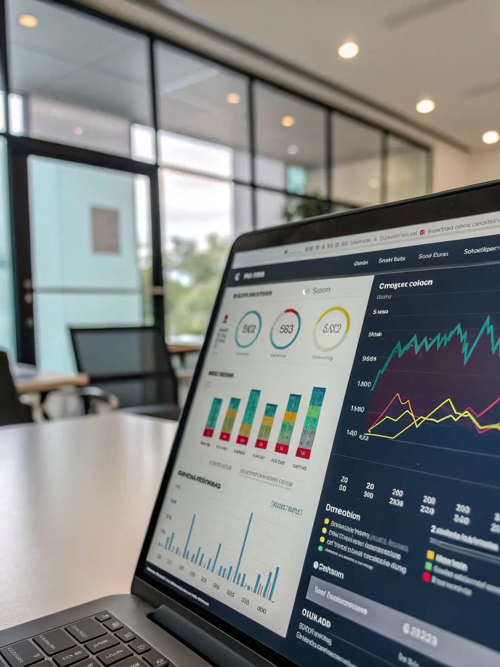 An image representing a business experiencing growth, with charts and graphs indicating positive financial outcomes resulting from AI SEO implementation.